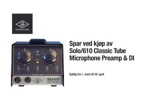 Spar ved kjøp av Universal Audio Solo/610 Tube Microphone Preamp
