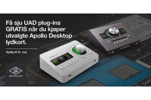 Få gratis UAD plug-ins når du kjøper utvalgte Apollo desktop lydkort