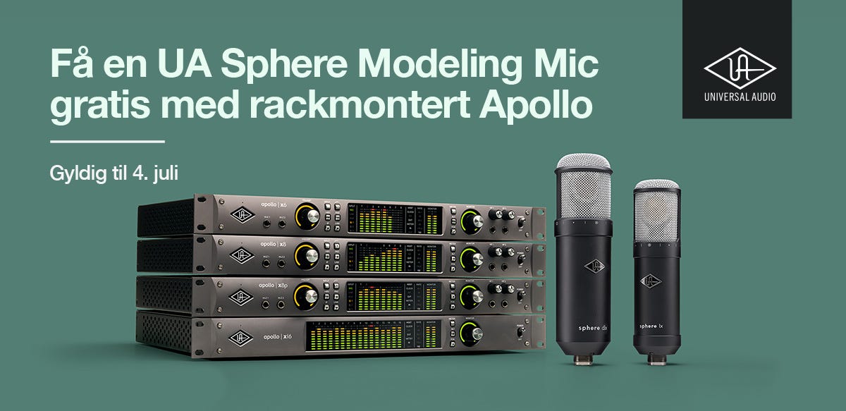 Få en UA SPHERE DLX eller LX Modeling mikrofon GRATIS med rackmontert Apollo