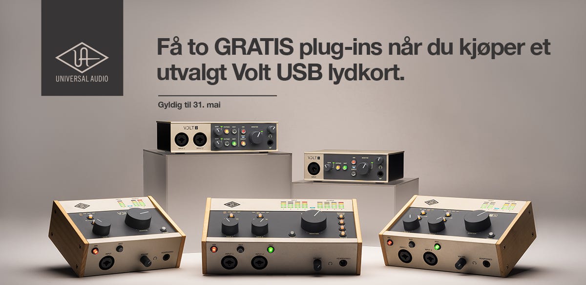 Få to gratis plug-ins med Volt USB lydkort